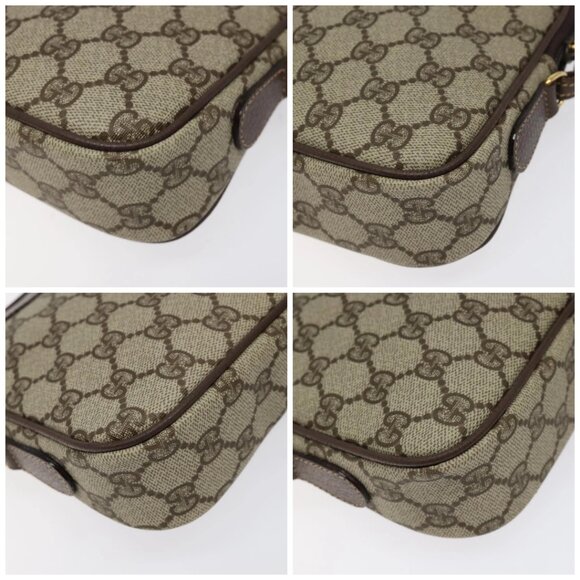 GUCCI GG Supreme Shoulder Bag PVC Beige Gold Auth - Picture 15 of 15